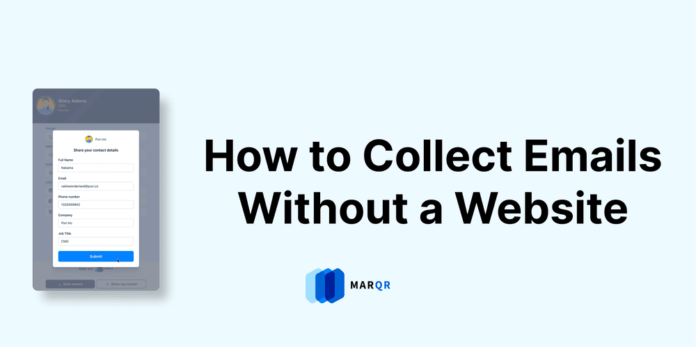 How to Collect Emails Without a Website (Using Marqr’s Lead Magnet)